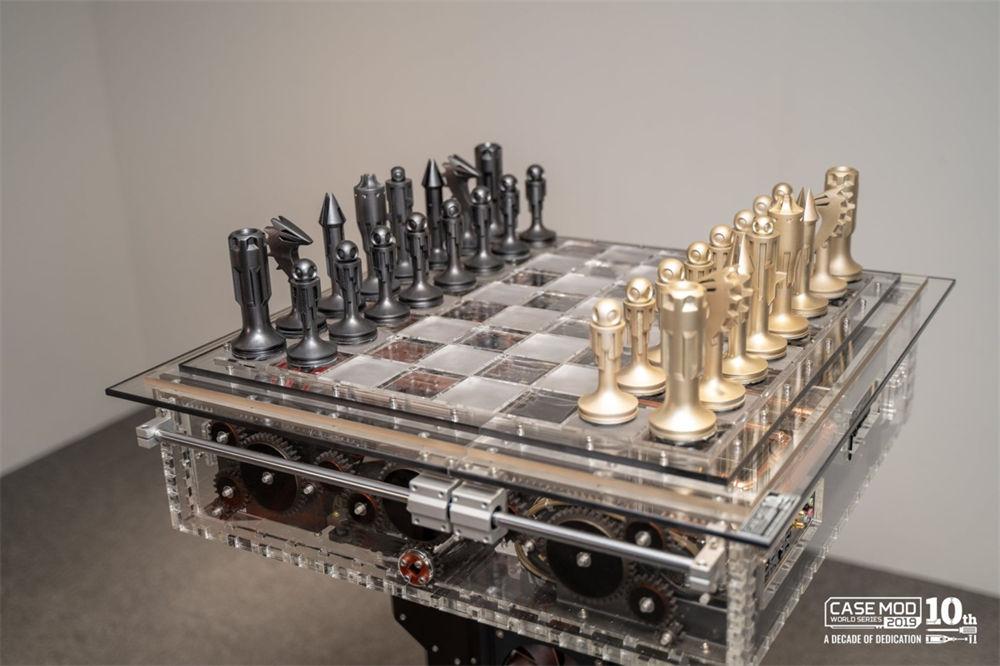 双水冷系统双CPU水冷MOD主机：国际象棋棋盘桌图片