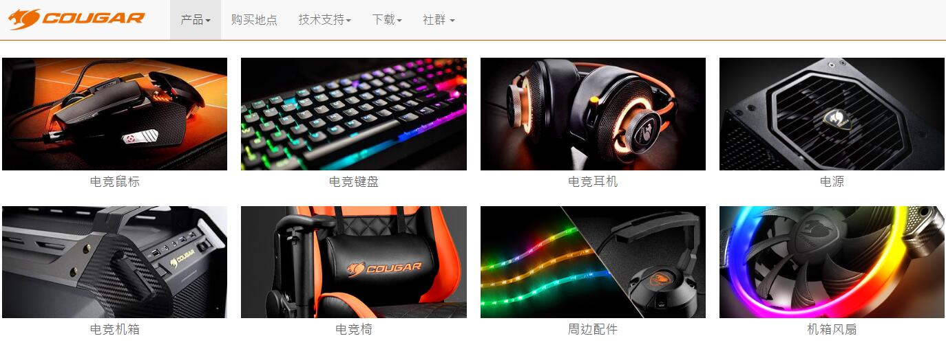 COUGAR骨伽 德国基因台湾电竞设备电脑品牌介绍图片