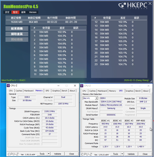 Pingplay B-Die超频RAM GALAX HOF OC Lab Arduin 4000 C19 16GB图片