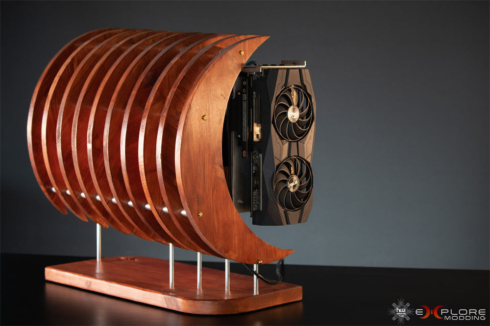 DIY水冷电脑：Project ONDA(波浪)木质艺术元素水冷MOD图片