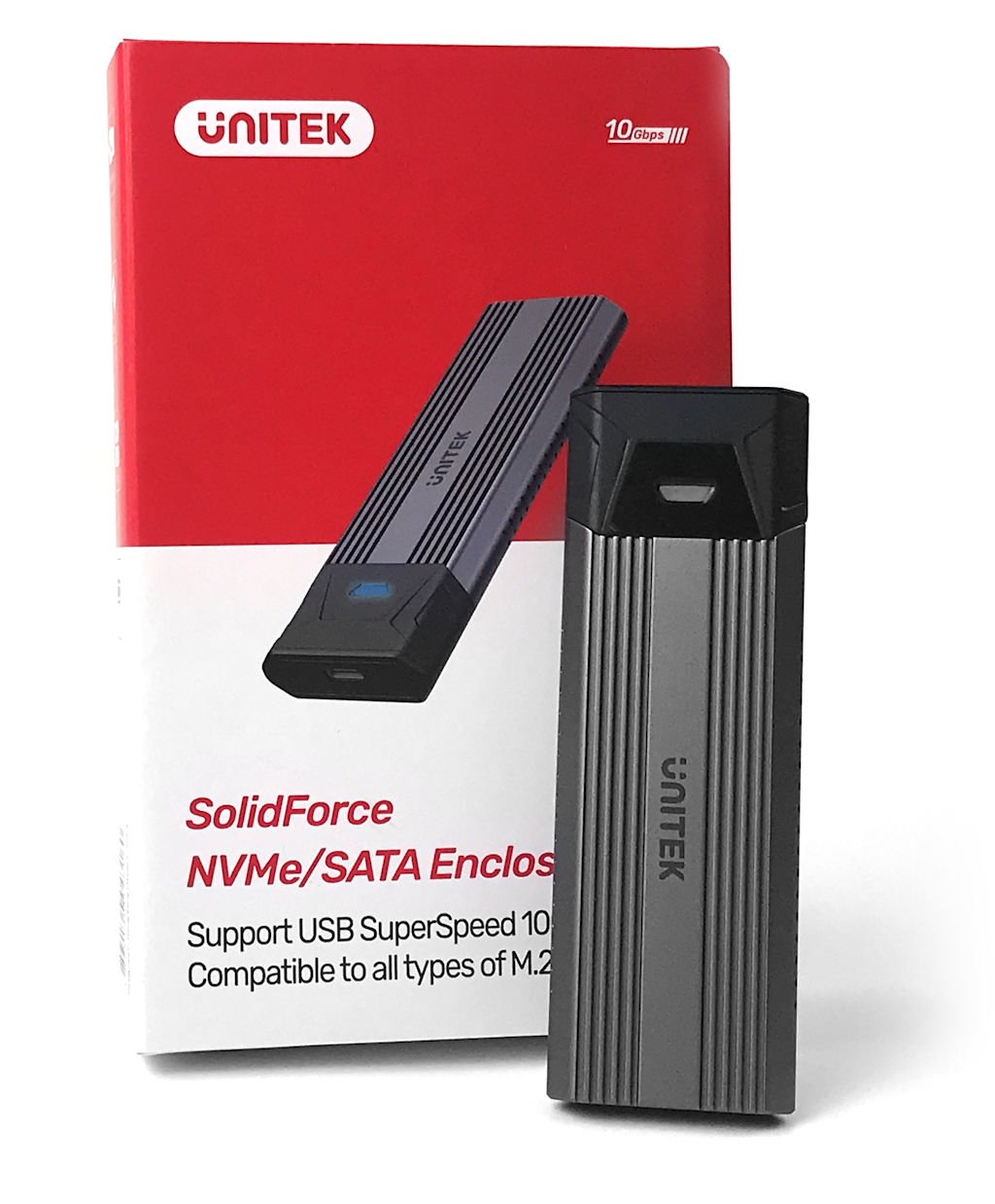 10Gbps速度铝制散热UNITEK SolidForce S1204B外置SSD盒图片
