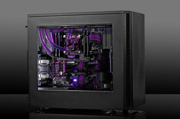 (机箱MOD)华硕X99 Strix+EVGA 1080 紫色风格装机秀图片