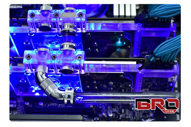 BRO兄弟电脑：迎广509水道板升级版透明硬管水冷整机方案图片