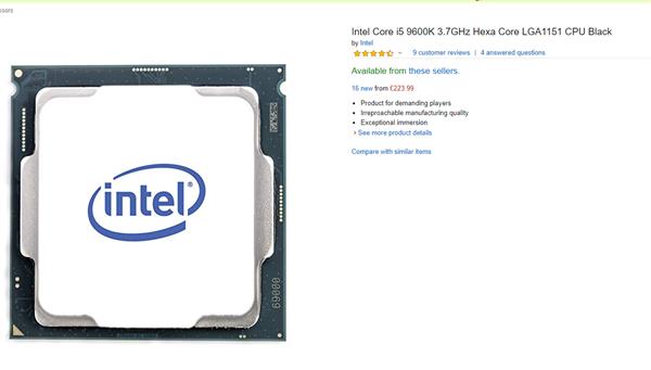 “喜迎”AMD锐龙3000上市 Intel酷睿i5图片