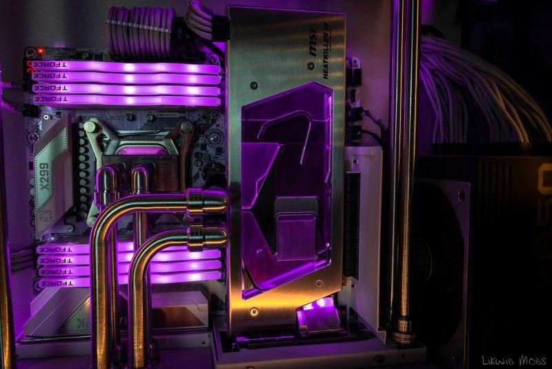Cooler Master C700P多模块机箱紫色硬管水冷机箱方案图片