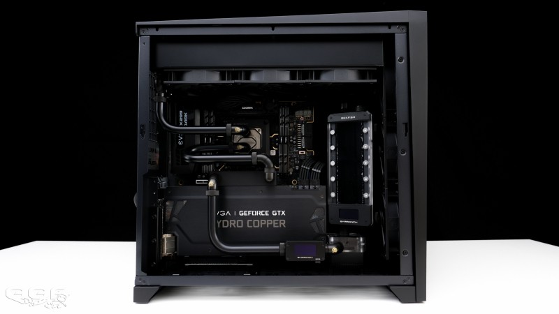 联力Lianli PC-O11 Air RGB黑色调水冷电脑改装方案图片