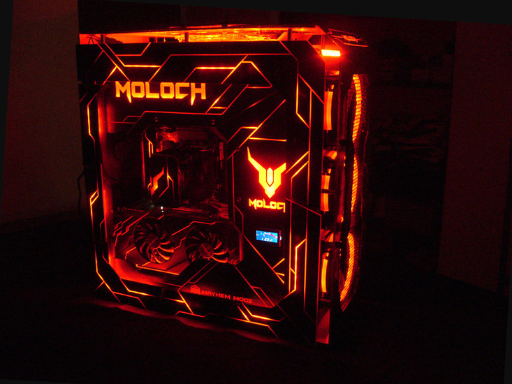 MOLOCH圣火 光污染电脑主机MOD改装案例图片